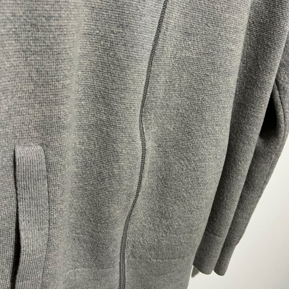 LL Bean Womens Merino Wool Full Zip Cardigan L Minimalist Normcore Layers Bomber - Picture 11 of 11